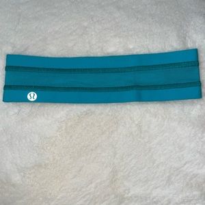 Teal Blue/Green Lululemon Headband with Mesh.